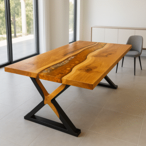Amber Ridge Epoxy Resin Table