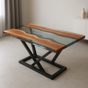 Glass River Flow Epoxy Resin Table