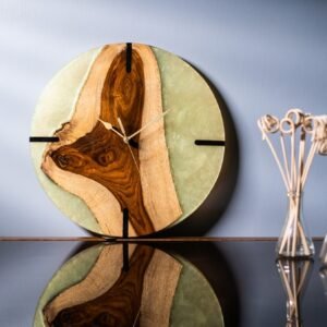 Golden Dune Epoxy Resin Wall Clock