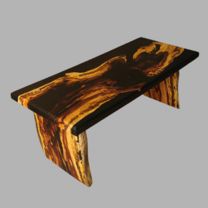 Golden Flame Edge Epoxy Resin Table