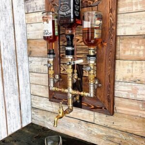 Rustic Flow Wall Liquor Dispenser
